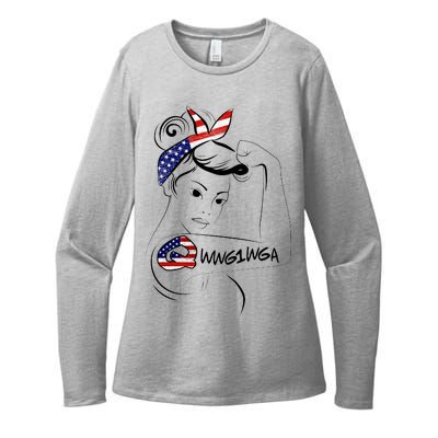 Qanon WWG1WGA  Womens CVC Long Sleeve Shirt