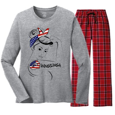 Qanon WWG1WGA  Women's Long Sleeve Flannel Pajama Set 