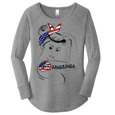 Qanon WWG1WGA  Women's Perfect Tri Tunic Long Sleeve Shirt