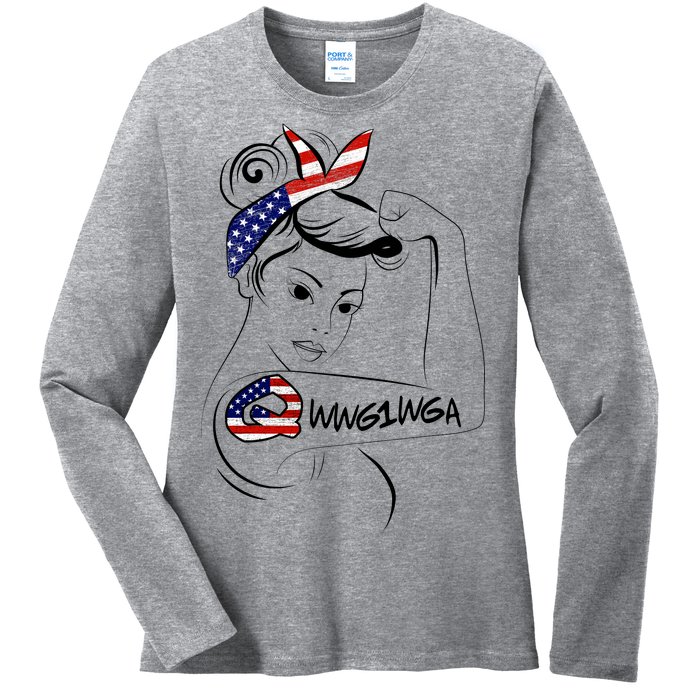 Qanon WWG1WGA  Ladies Long Sleeve Shirt