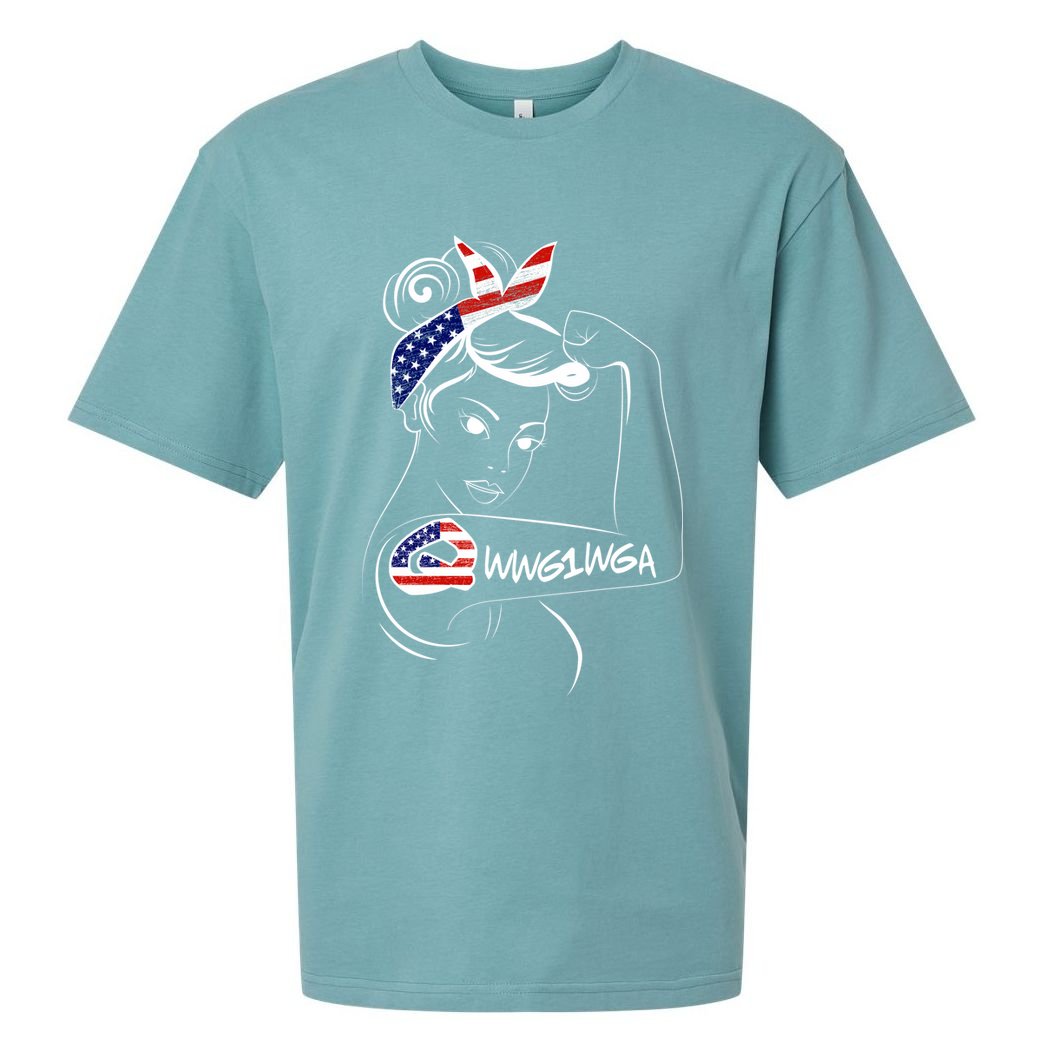 Qanon WWG1WGA  Sueded Cloud Jersey T-Shirt