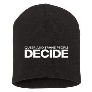 Queer And People Decide Lgbtq+ Pride Month Short Acrylic Beanie