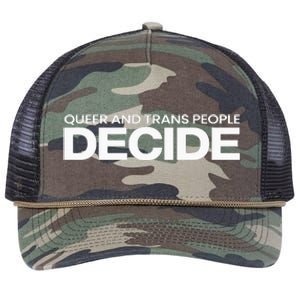 Queer And People Decide Lgbtq+ Pride Month Retro Rope Trucker Hat Cap