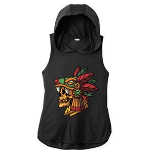 Quetzalcoatl Aztec Skull Mayan Ancient Inca Toltec Gift Ladies PosiCharge Tri-Blend Wicking Draft Hoodie Tank