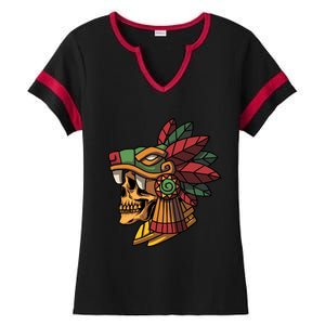 Quetzalcoatl Aztec Skull Mayan Ancient Inca Toltec Gift Ladies Halftime Notch Neck Tee