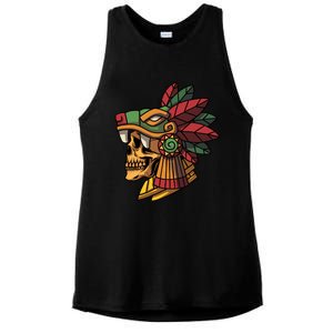 Quetzalcoatl Aztec Skull Mayan Ancient Inca Toltec Gift Ladies PosiCharge Tri-Blend Wicking Tank