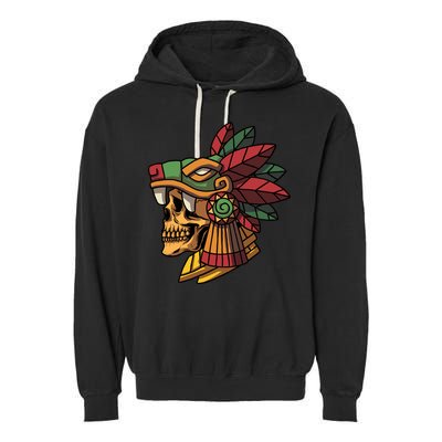 Quetzalcoatl Aztec Skull Mayan Ancient Inca Toltec Gift Garment-Dyed Fleece Hoodie