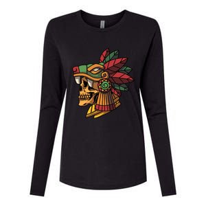 Quetzalcoatl Aztec Skull Mayan Ancient Inca Toltec Gift Womens Cotton Relaxed Long Sleeve T-Shirt