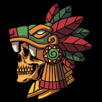 Quetzalcoatl Aztec Skull Mayan Ancient Inca Toltec Gift Sustainable Bucket Hat