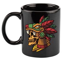 Quetzalcoatl Aztec Skull Mayan Ancient Inca Toltec Gift 11oz C Handle Ceramic Mug