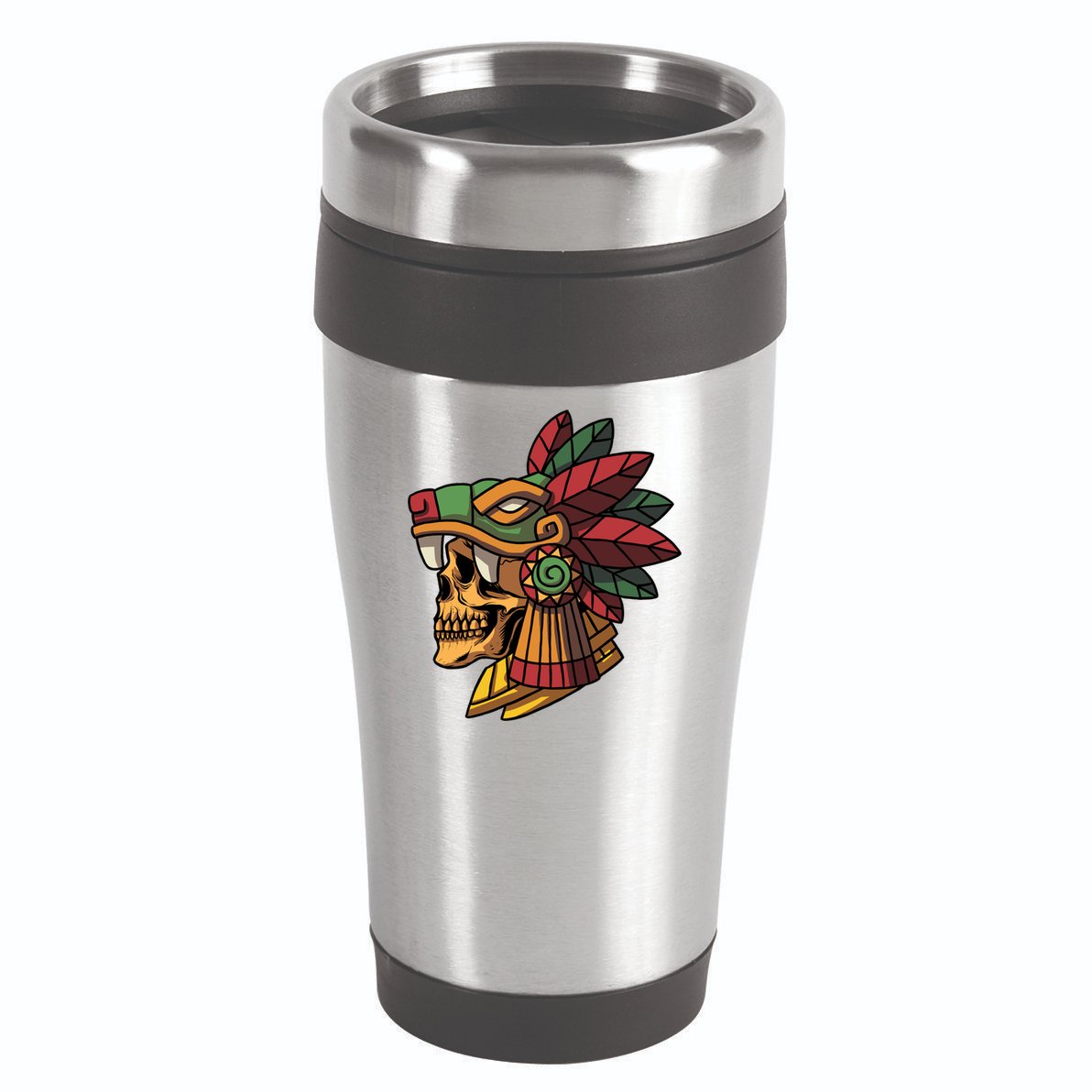 Quetzalcoatl Aztec Skull Mayan Ancient Inca Toltec Gift 16oz Travel Tumbler