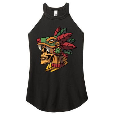 Quetzalcoatl Aztec Skull Mayan Ancient Inca Toltec Gift Women's Perfect Tri Rocker Tank