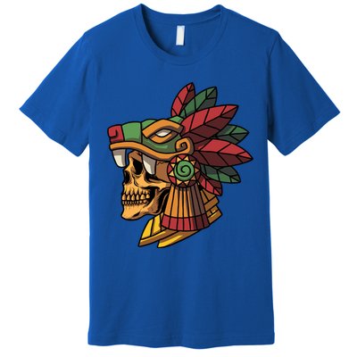 Quetzalcoatl Aztec Skull Mayan Ancient Inca Toltec Gift Premium T-Shirt