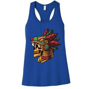 Quetzalcoatl Aztec Skull Mayan Ancient Inca Toltec Gift Women's Racerback Tank