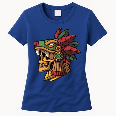 Quetzalcoatl Aztec Skull Mayan Ancient Inca Toltec Gift Womens T-Shirt