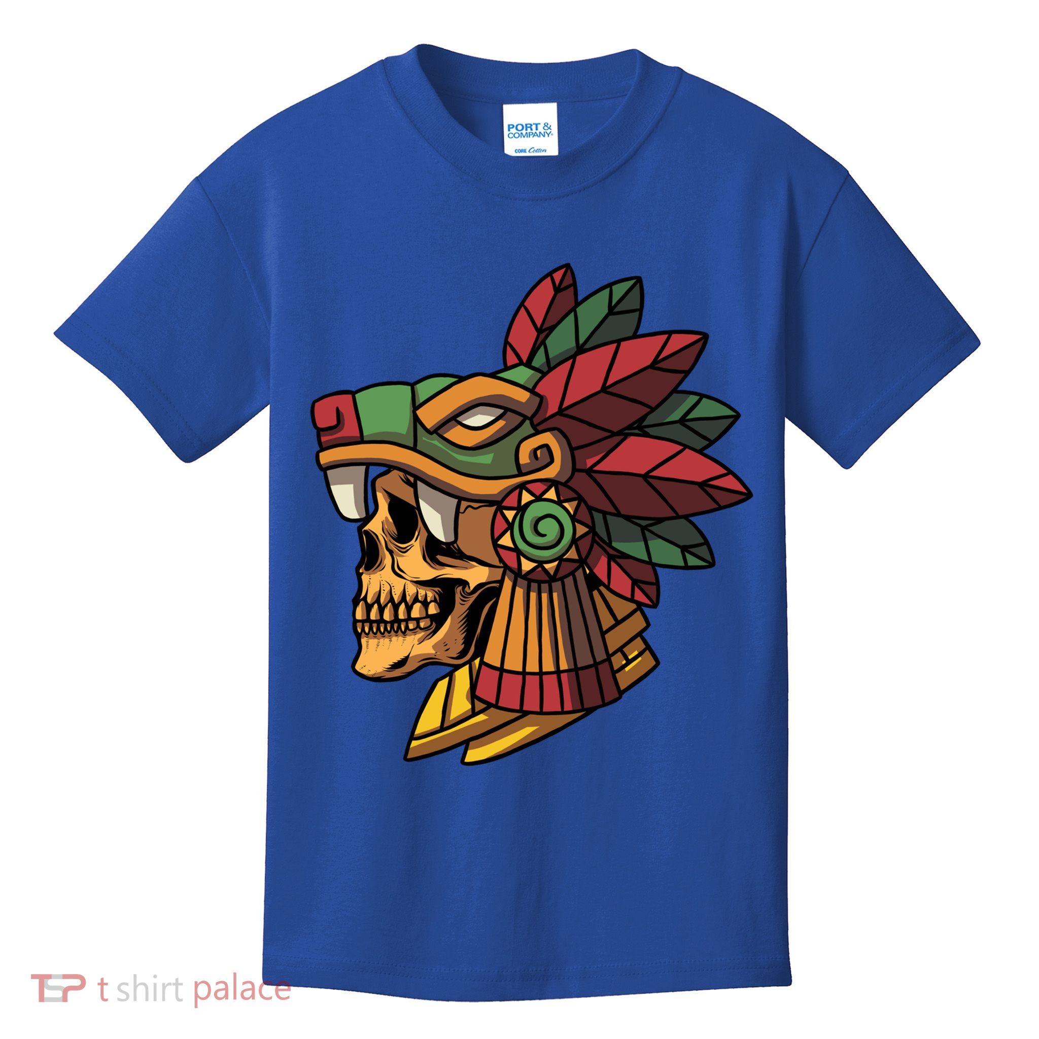 Quetzalcoatl Aztec Skull Mayan Ancient Inca Toltec Gift Kids T-Shirt