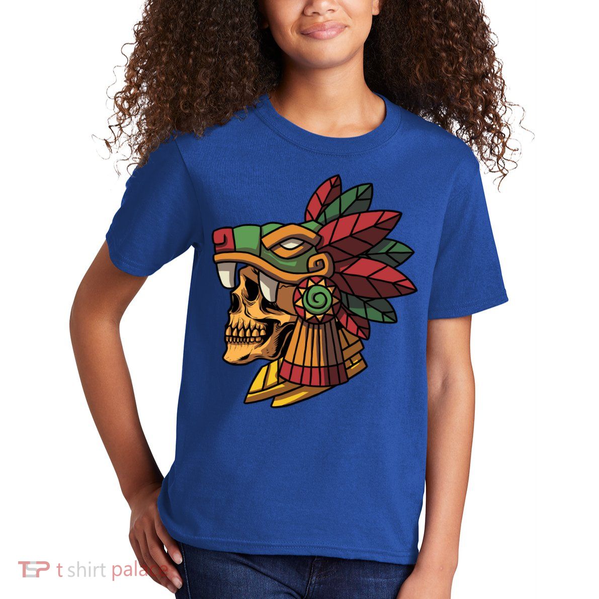 Quetzalcoatl Aztec Skull Mayan Ancient Inca Toltec Gift Kids T-Shirt