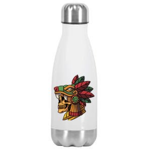 Quetzalcoatl Aztec Skull Mayan Ancient Inca Toltec Gift Stainless Steel Insulated Water Bottle