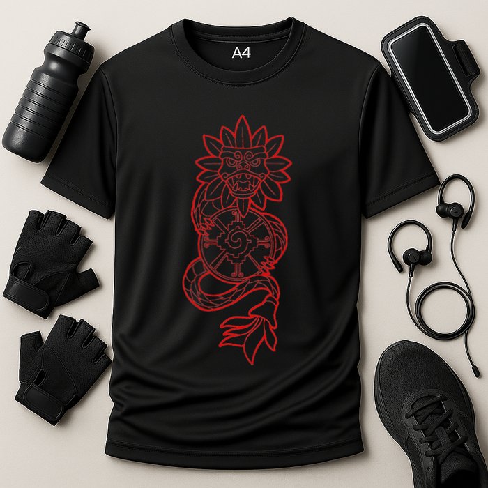 Quetzalcoatl Aztec Serpent Mayan Aztec Stone Inca Toltec Cooling Performance Crew T-Shirt