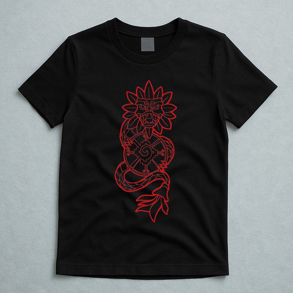 Quetzalcoatl Aztec Serpent Mayan Aztec Stone Inca Toltec T-Shirt