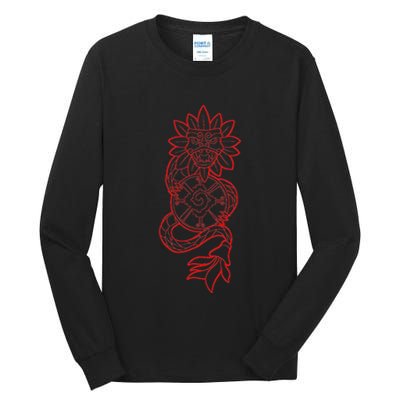Quetzalcoatl Aztec Serpent Mayan Aztec Stone Inca Toltec Tall Long Sleeve T-Shirt