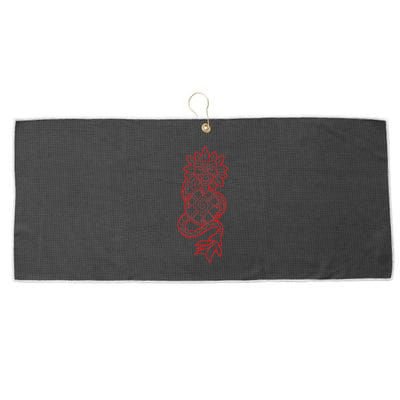Quetzalcoatl Aztec Serpent Mayan Aztec Stone Inca Toltec Large Microfiber Waffle Golf Towel