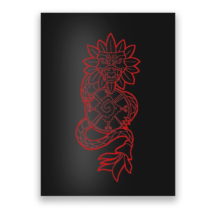 Quetzalcoatl Aztec Serpent Mayan Aztec Stone Inca Toltec Poster