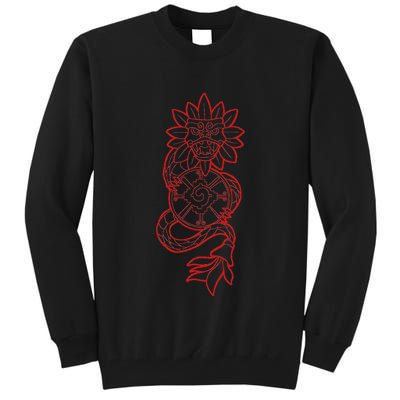 Quetzalcoatl Aztec Serpent Mayan Aztec Stone Inca Toltec Tall Sweatshirt