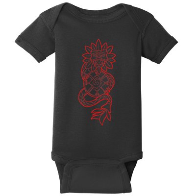 Quetzalcoatl Aztec Serpent Mayan Aztec Stone Inca Toltec Baby Bodysuit