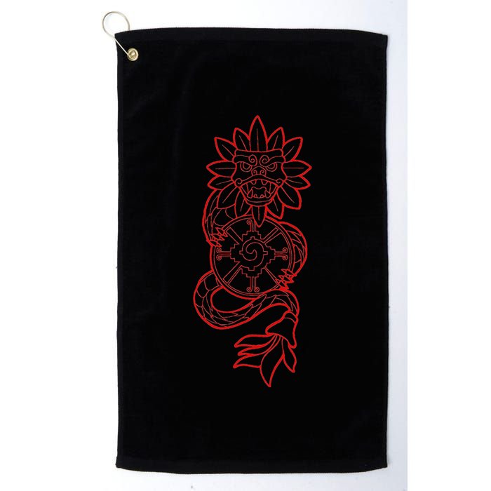 Quetzalcoatl Aztec Serpent Mayan Aztec Stone Inca Toltec Golf Towel