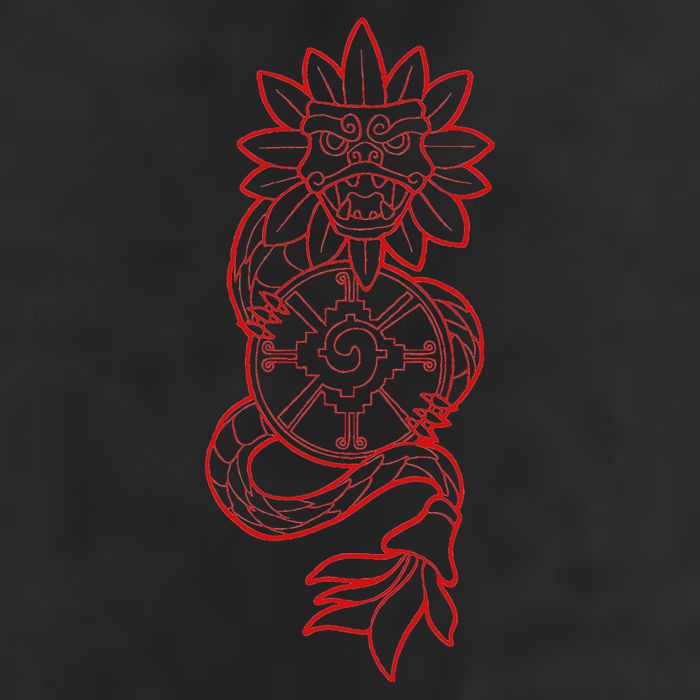 Quetzalcoatl Aztec Serpent Mayan Aztec Stone Inca Toltec Golf Towel