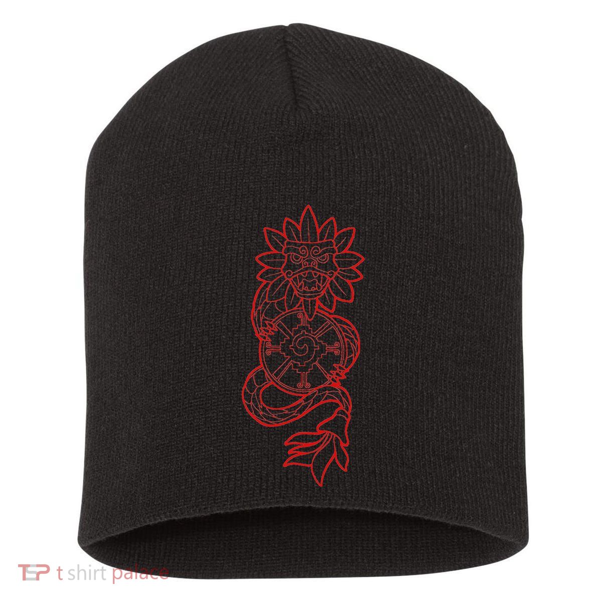 Quetzalcoatl Aztec Serpent Mayan Aztec Stone Inca Toltec Short Acrylic Beanie