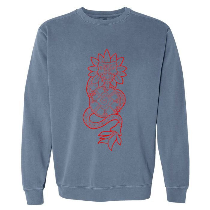 Quetzalcoatl Aztec Serpent Mayan Aztec Stone Inca Toltec Garment-Dyed Sweatshirt