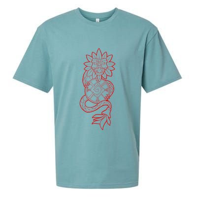 Quetzalcoatl Aztec Serpent Mayan Aztec Stone Inca Toltec Sueded Cloud Jersey T-Shirt