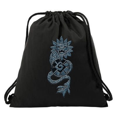 Quetzalcoatl Aztec Serpent Mayan Aztec Stone Inca Toltec Drawstring Bag