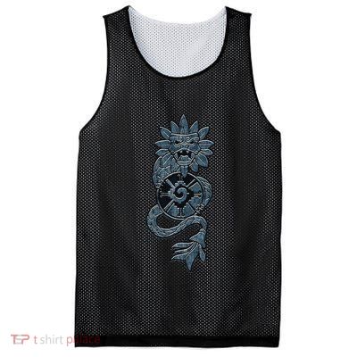 Quetzalcoatl Aztec Serpent Mayan Aztec Stone Inca Toltec Mesh Reversible Basketball Jersey Tank