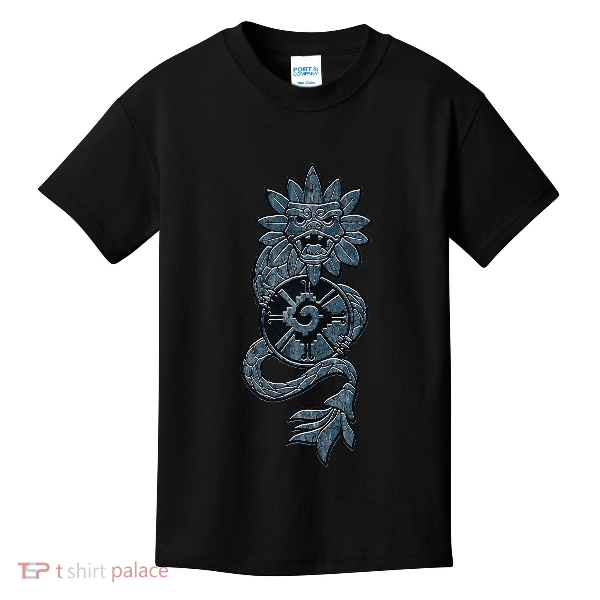 Quetzalcoatl Aztec Serpent Mayan Aztec Stone Inca Toltec Kids T-Shirt