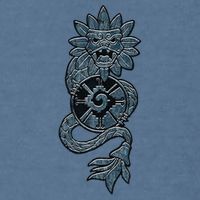 Quetzalcoatl Aztec Serpent Mayan Aztec Stone Inca Toltec Garment-Dyed Sweatshirt