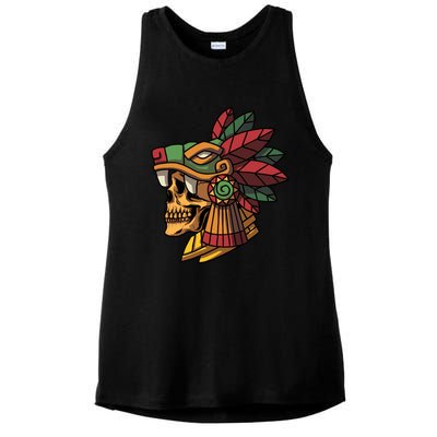 Quetzalcoatl Aztec Skull Mayan Ancient Inca Toltec Gift Ladies PosiCharge Tri-Blend Wicking Tank