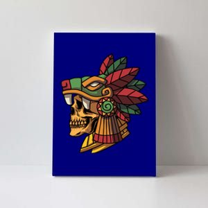 Quetzalcoatl Aztec Skull Mayan Ancient Inca Toltec Gift Canvas