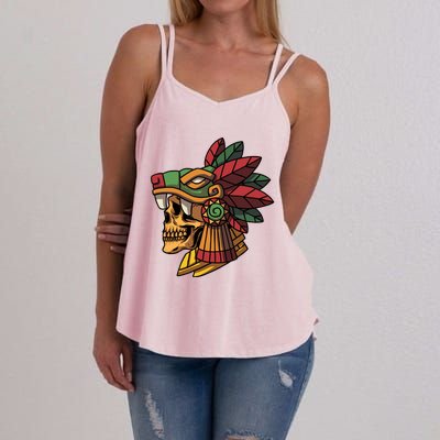 Quetzalcoatl Aztec Skull Mayan Ancient Inca Toltec Gift Women's Strappy Tank