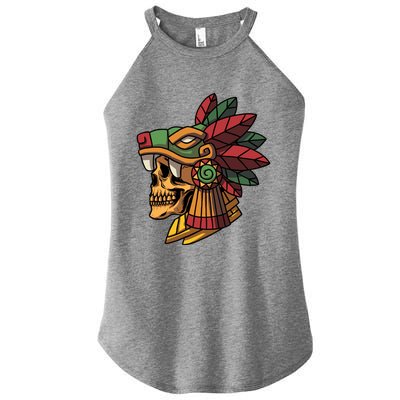 Quetzalcoatl Aztec Skull Mayan Ancient Inca Toltec Gift Women's Perfect Tri Rocker Tank