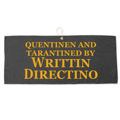 Quentinen And Tarantined By Writtin Directino Large Microfiber Waffle Golf Towel