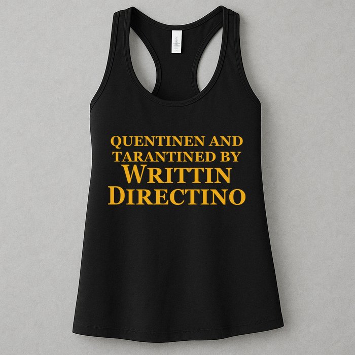 Quentinen And Tarantined By Writtin Directino Womens Tank Top