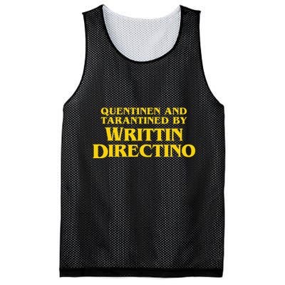 Quentinen And Tarantined By Writtin Directino Mesh Reversible Basketball Jersey Tank