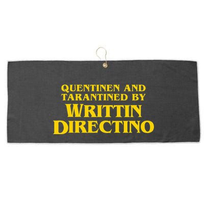 Quentinen And Tarantined By Writtin Directino Large Microfiber Waffle Golf Towel