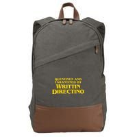 Quentinen And Tarantined By Writtin Directino Cotton Canvas Backpack