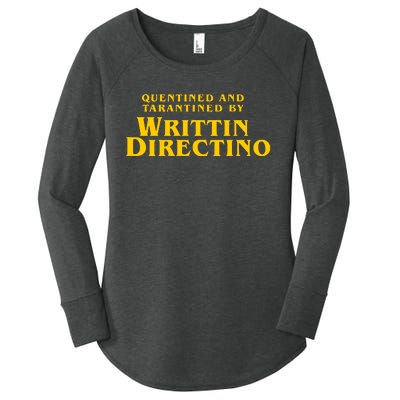 Quentined And Tarantined By Writtin Directino Women's Perfect Tri Tunic Long Sleeve Shirt