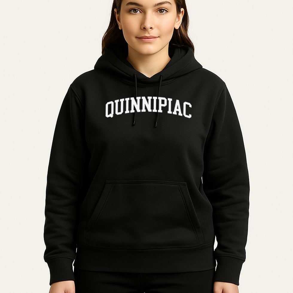 Quinnipiac Arch Vintage Retro College Athletic Sports Hoodie