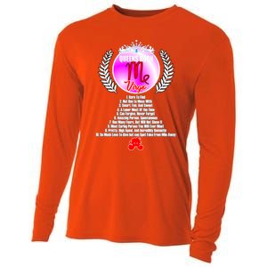 Queen Born As Virgo Funny Virgo Queen Zodiac Birthday Gift Cooling Performance Long Sleeve Crew